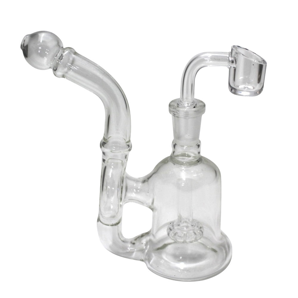 Recycle Design Dab Rig Water Pipe with 14mm Male Banger Glass Recycler Rig for Smooth Vapor Filtration and Enhanced Cooling Performance