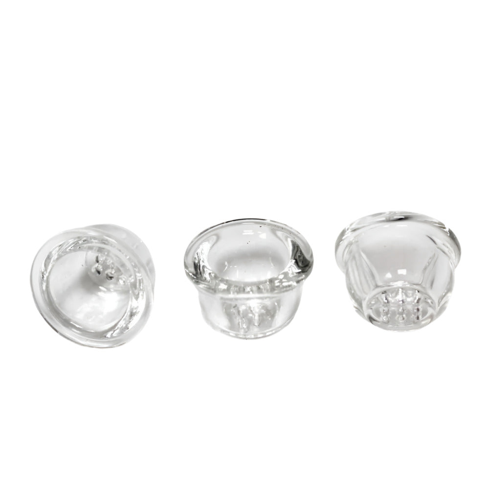 Replacement clear glass bowl designed to fit compatible silicone pipes with smooth airflow performance