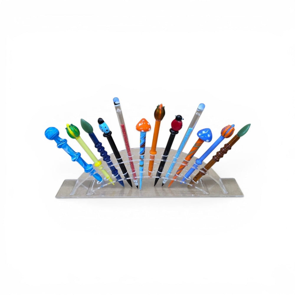 Retail acrylic dabber holder designed for displaying multiple dab tools in an organized, professional countertop presentation.