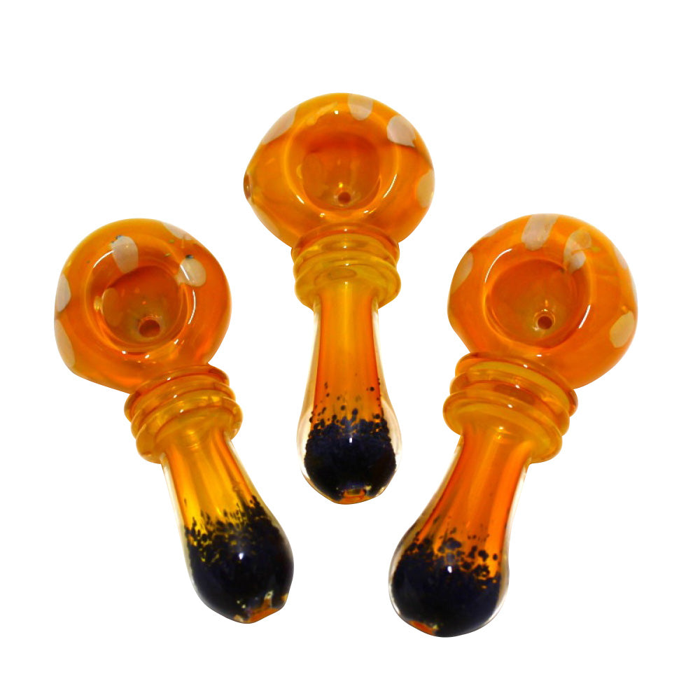 Ribbed Design Heavy Duty Glass Hand Pipe with durable glass construction, textured ribbed surface, and smooth airflow handcrafted design