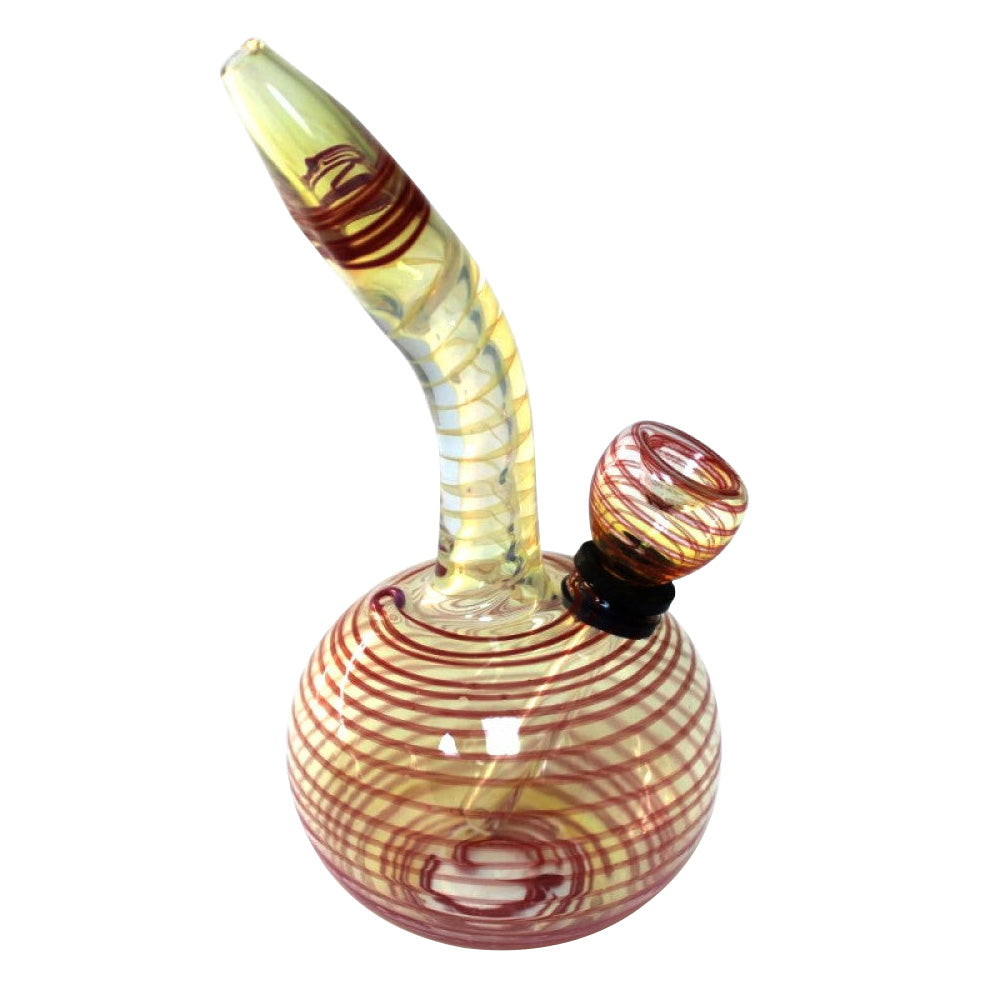 Round Base Color Water Pipe Regular with vibrant colored glass, durable construction, stable round base, and smooth airflow design.