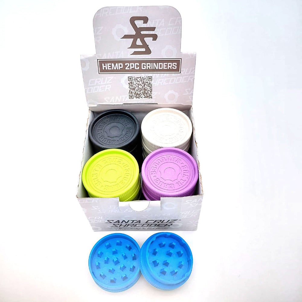 Santa Cruz hemp 2 piece herb grinder 12 pack made from eco-friendly durable material for smooth grinding