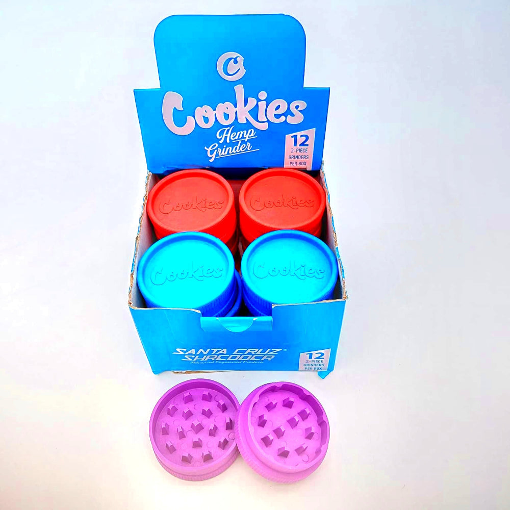 Premium 2 part Santa Cruz Shredder Cookies hemp herb grinder 12 piece set designed for smooth and efficient grinding