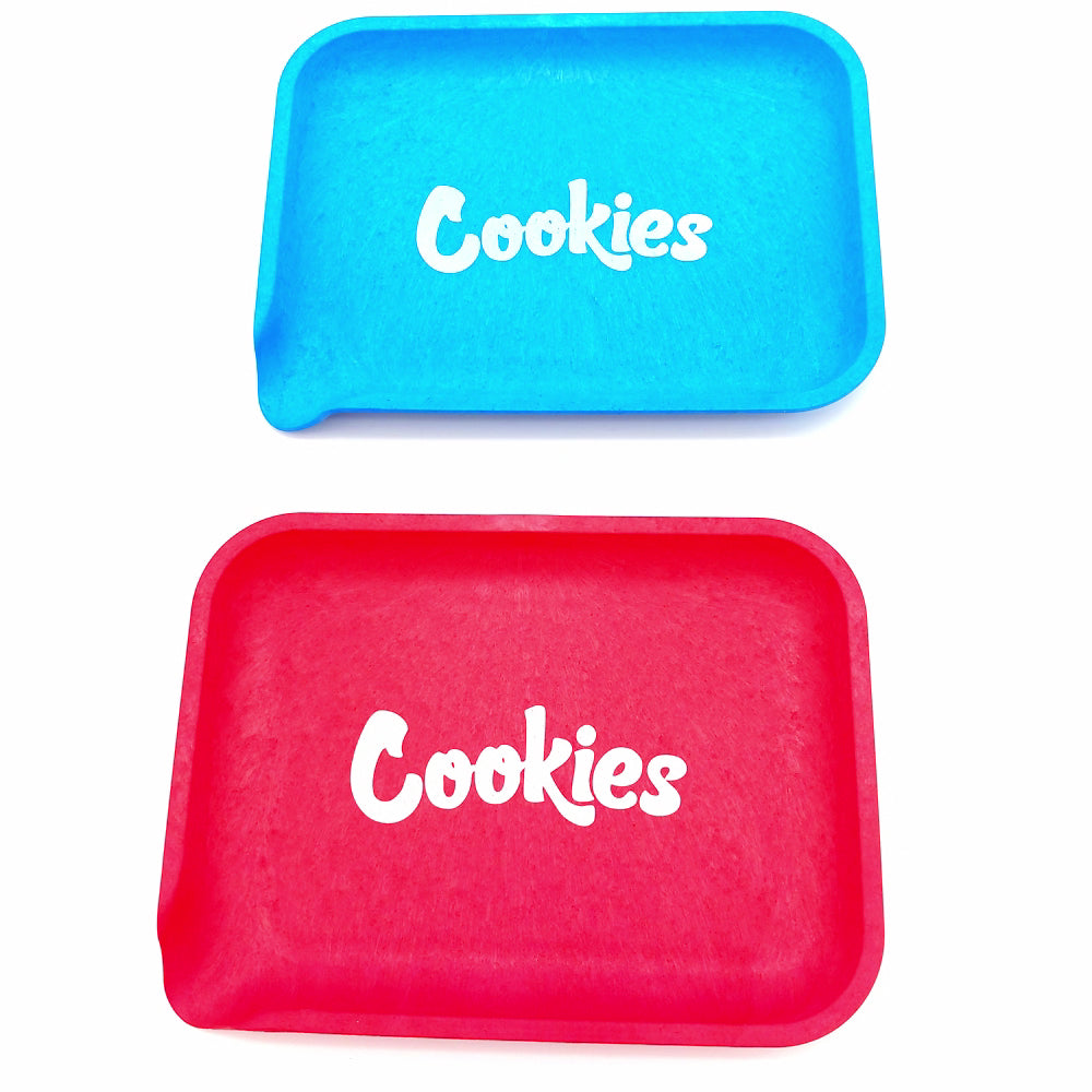 Santa Cruz Shredder Cookies hemp rolling tray 7.75" x 5.75" durable eco-friendly tray with smooth surface and raised edges for easy rolling and storage.