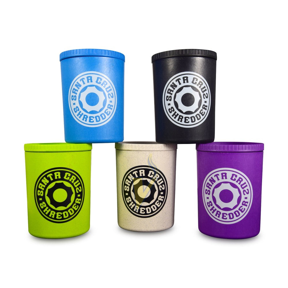 Santa Cruz Shredder Hemp Stash Jar made from eco-friendly hemp material with a secure lid and durable portable storage design.