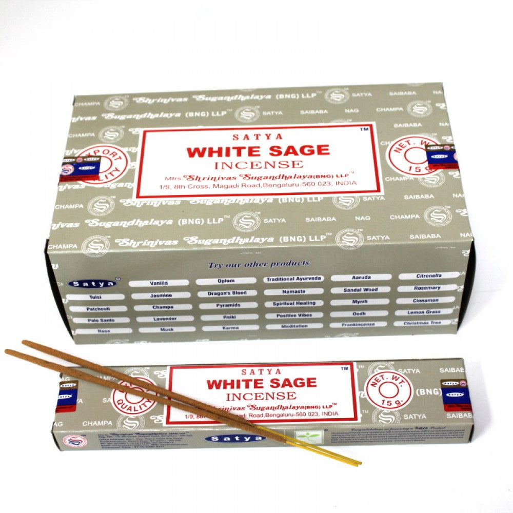 Satya incense multipack with 12 boxes of natural aroma sticks for meditation and relaxation.