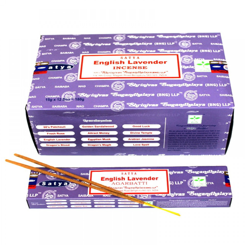 Satya incense natural fragrance sticks used for ritual and relaxation purposes.