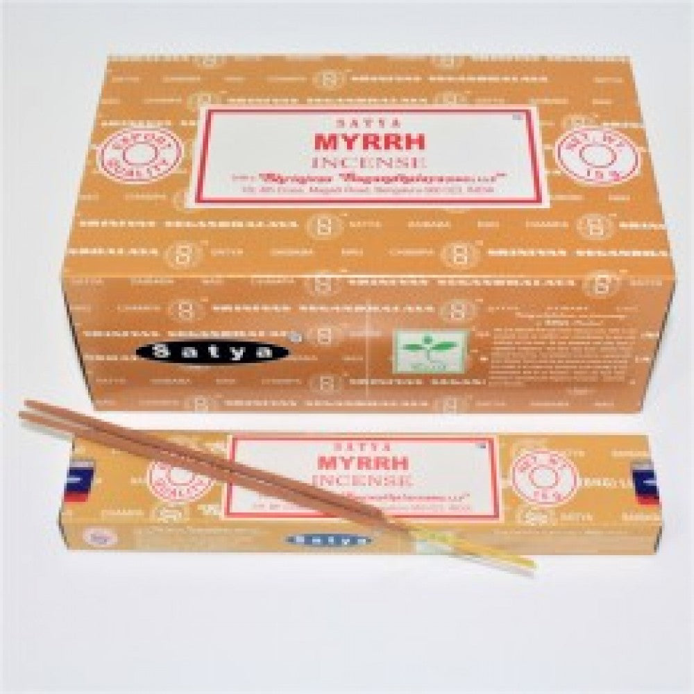 Traditional Satya incense aromatic sticks box with calming natural fragrance.