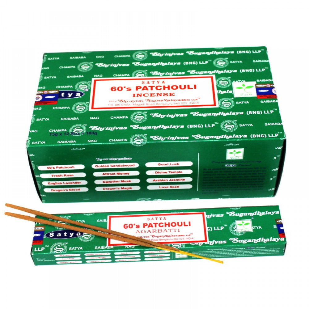 Satya Sai Baba incense sticks 15g x 12 boxes pack with natural aromatic herbal fragrance for daily use.