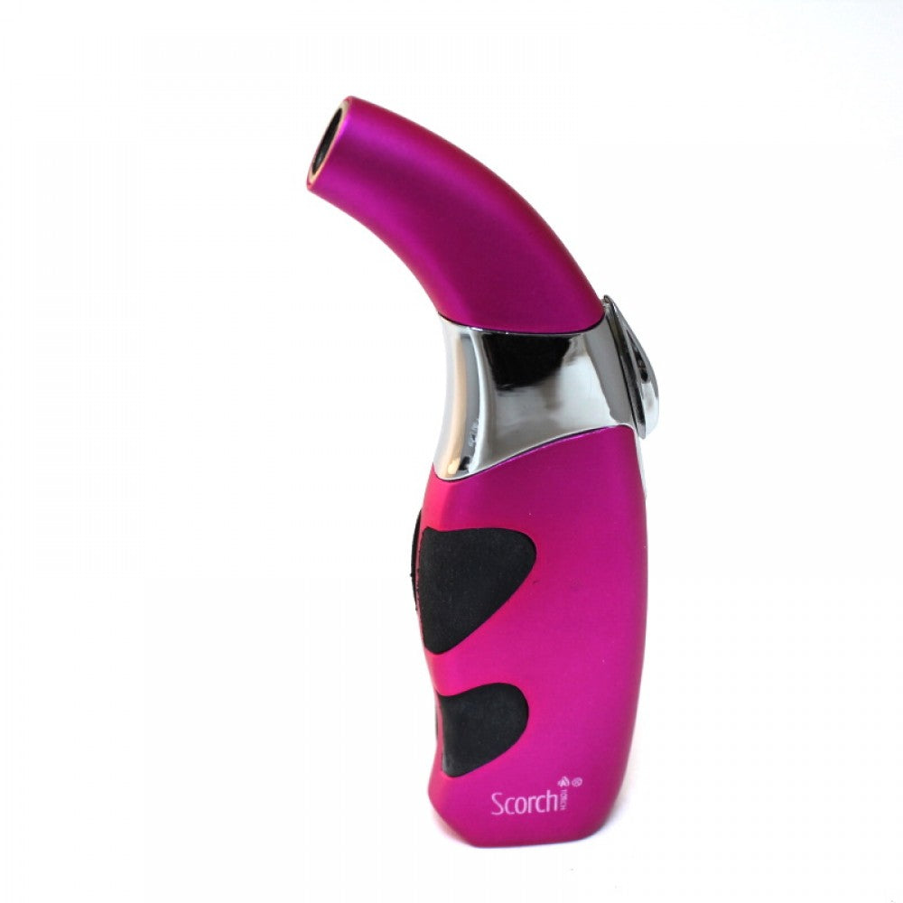 Scorch Lighter Model 61250 Curve Mix Color Single Flame Butane Lighter with Windproof Design Refillable Torch Lighter 6 Pieces per Pack