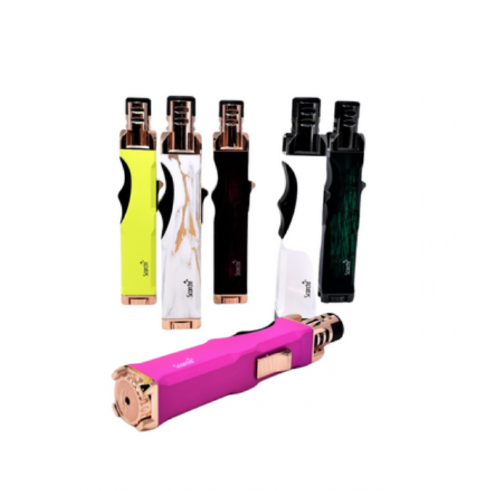 Scorch Pencil Standing Grip push button torch model 61725 9 pieces per display refillable butane torch lighter with standing grip design and strong adjustable flame for multipurpose use