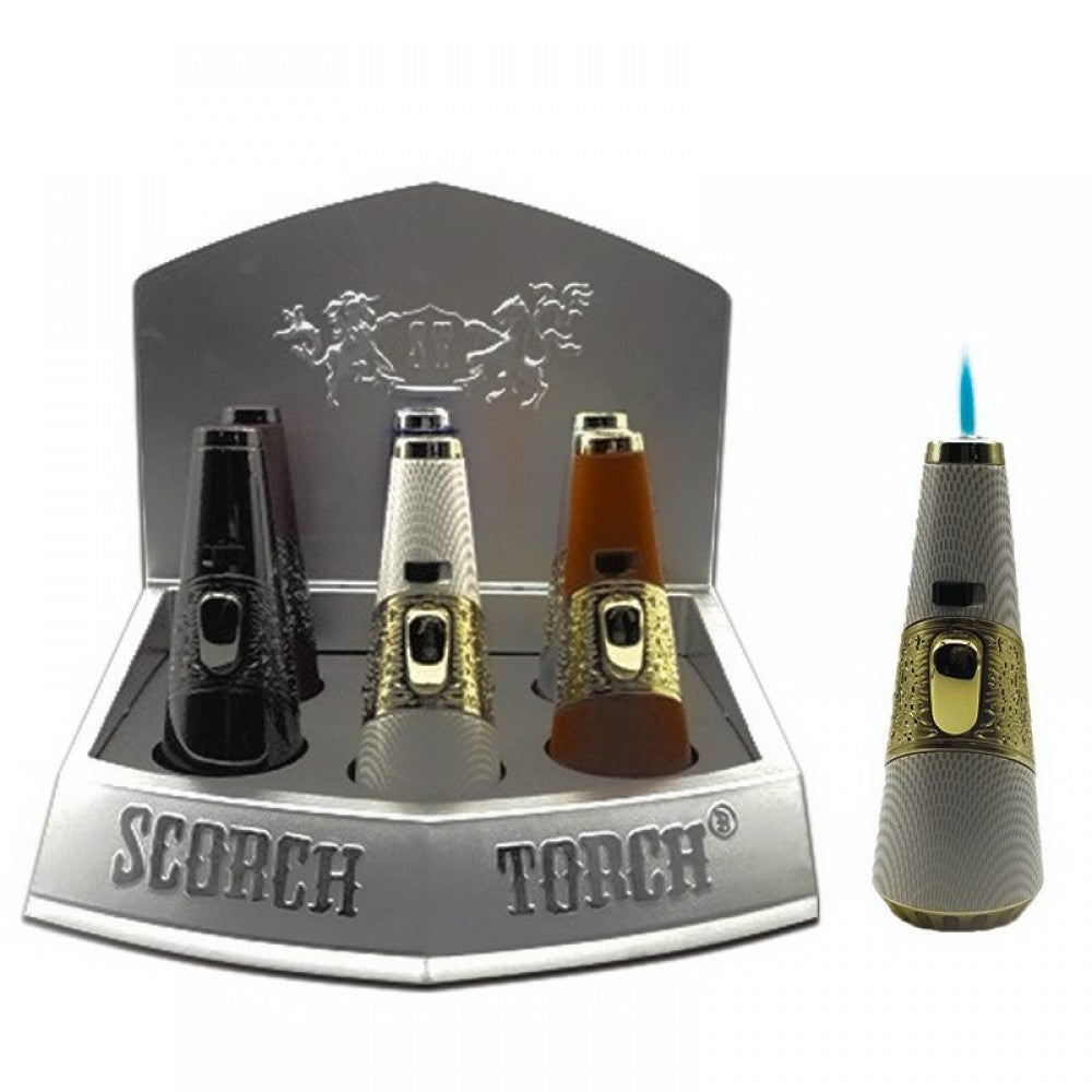 Scorch Torch 61756 turbo standing single flame with durable metal body, standing base design and strong flame ignition for reliable use.