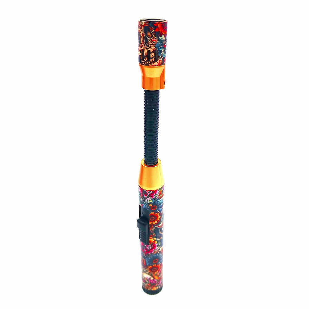 Scorch Torch 61819 fancy standing bendable torch lighter 12 pack display set, durable refillable torch lighters with adjustable flexible neck and steady flame.