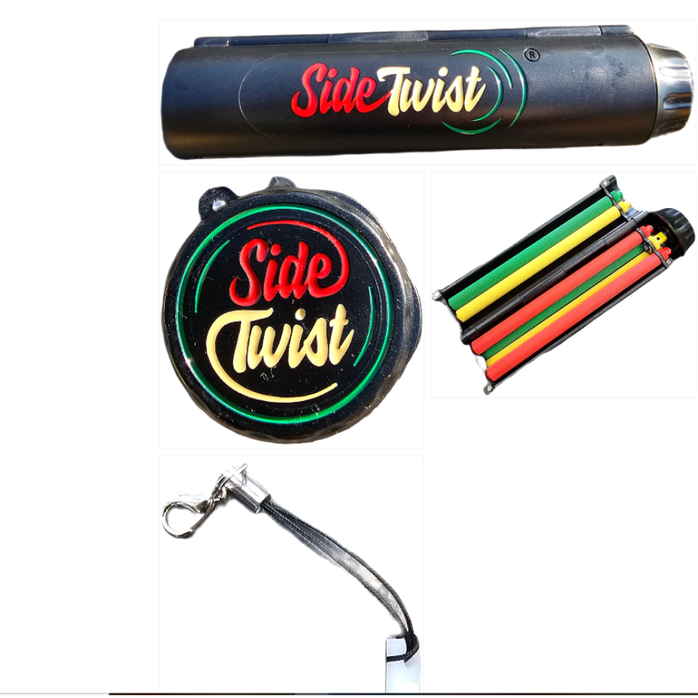Sidetwist King Size Slim rolling machine in a 12-count display, offering precise and effortless rolling with durable construction and convenient retail packaging.