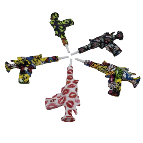  silicon gun shape straw kit with ceramic nail 10mm