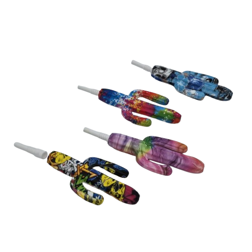 Silicone cactus straw kit with 10mm ceramic nail designed for portable use, durable silicone build, and smooth concentrate vaporization.