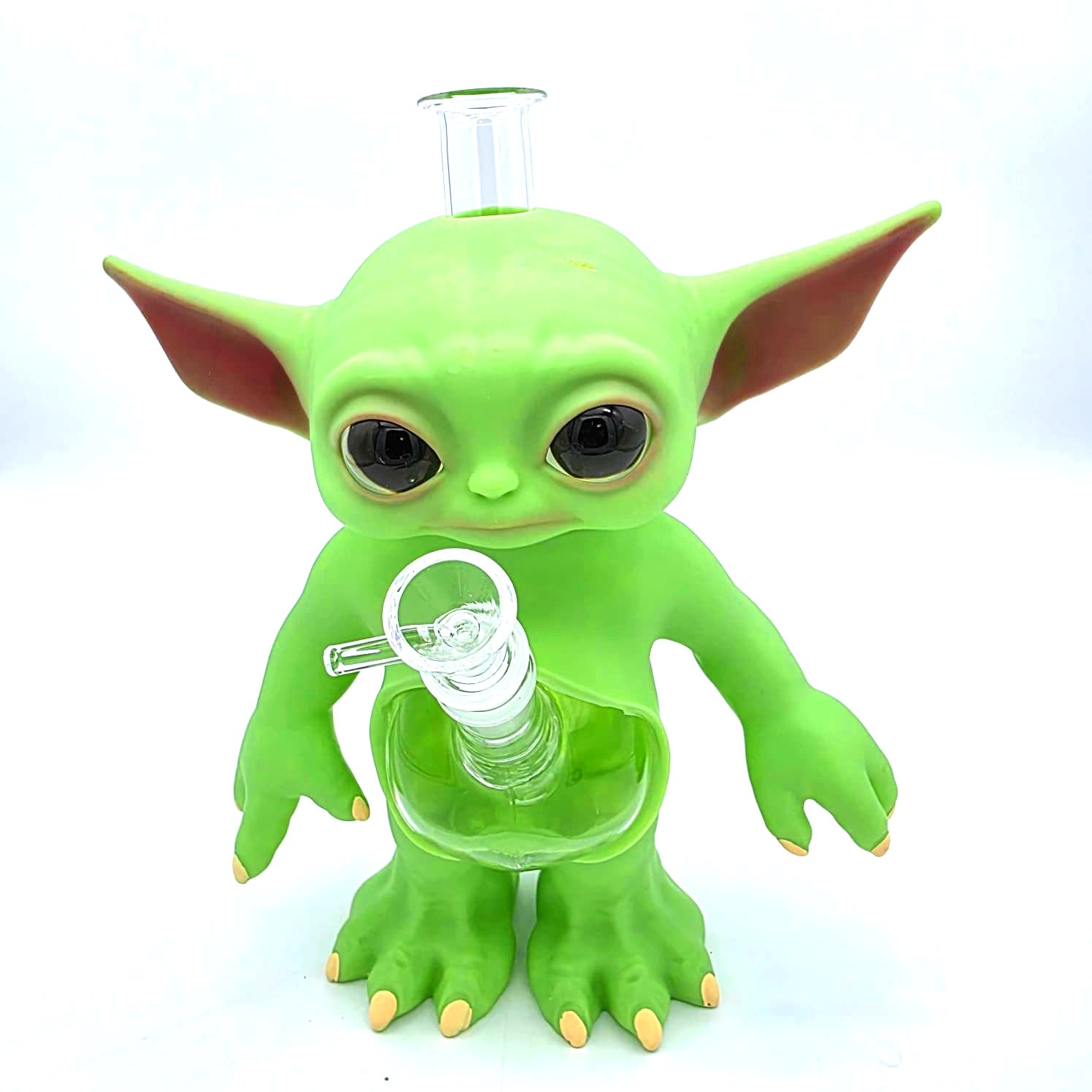 Silicone and glass alien 12 inches water pipe with 14 mm male bowl smoke
