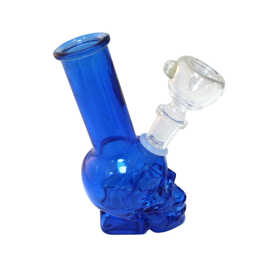 Skull Design Glass Water Pipe with Bowl Decorative Skull Shaped Glass Bong for Smooth Filtration and Clean Smoke Experience