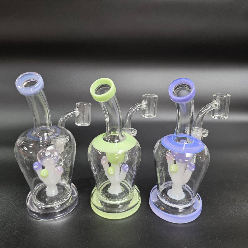Smoke mushroom percolator dab rig water pipe with 14 mm male banger