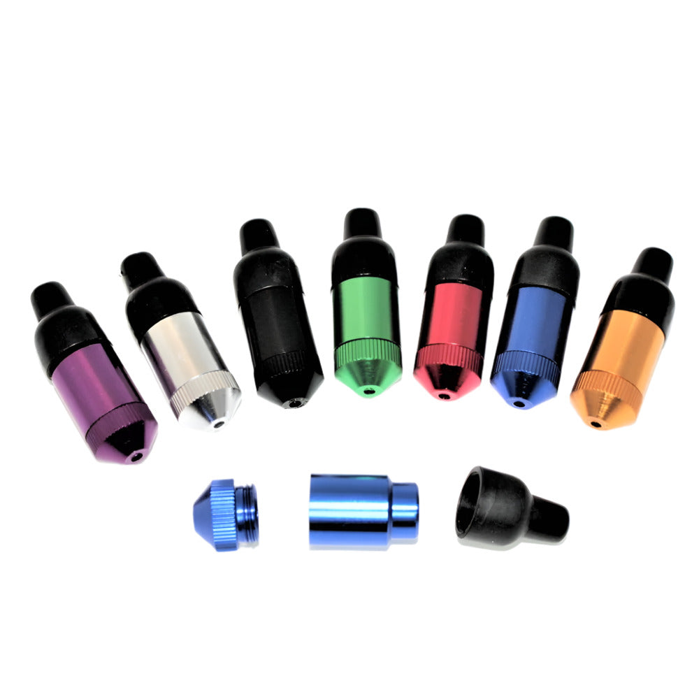 Sneak-A-Toke pipe compact discreet metal smoking device, one-hit operation design, durable portable build, easy to use and clean pocket-sized pipe.