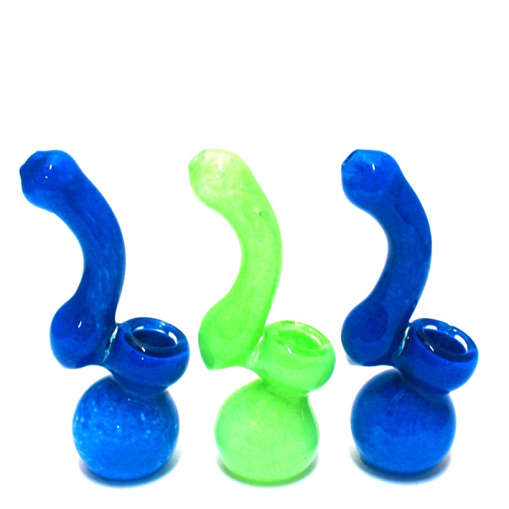 Solid Color Bubbler Medium Size with handcrafted glass construction, smooth finish, and clean elegant design.