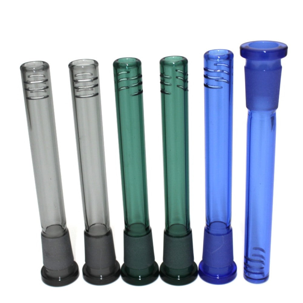 Solid color downstem glass adapter 18mm male to 14mm female joint, durable water pipe connector for smooth airflow and bong compatibility