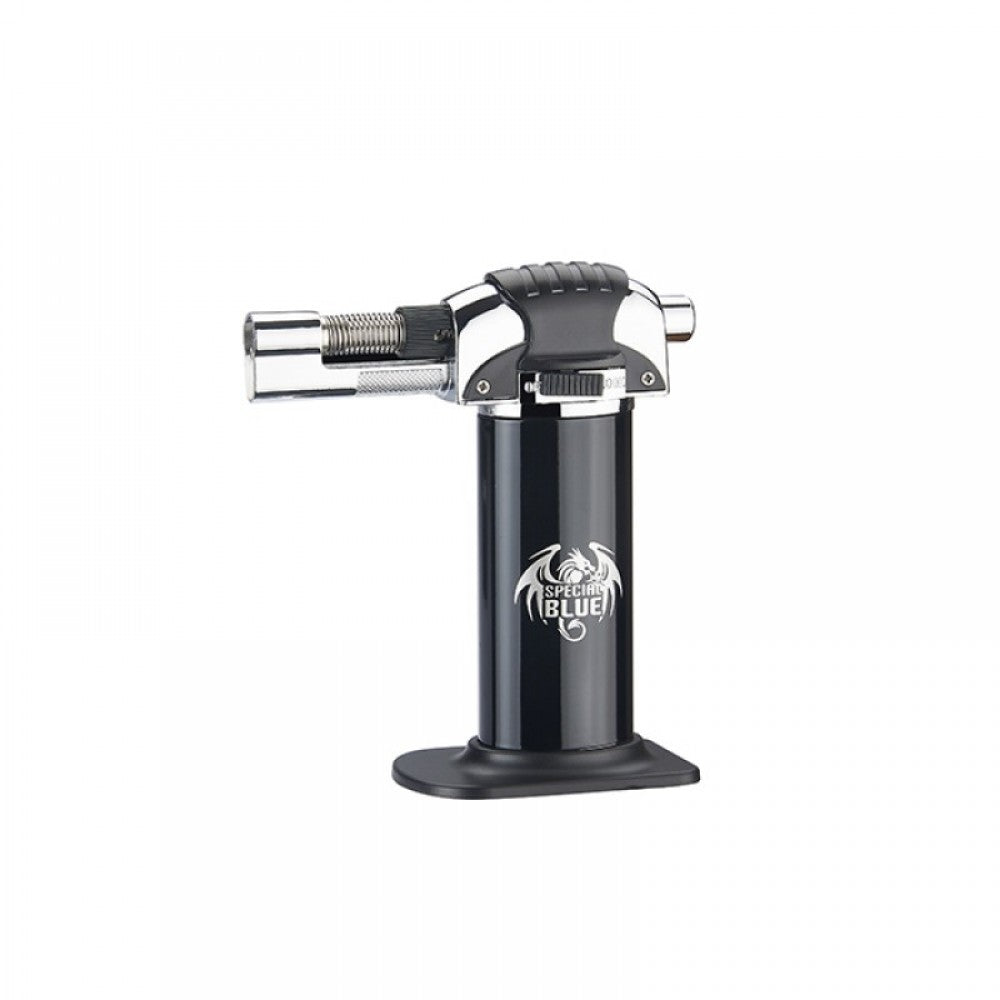Special Blue Black Panther Torch Lighter featuring sleek panther-themed design, windproof jet flame technology, and refillable butane system for powerful and reliable lighting performance.