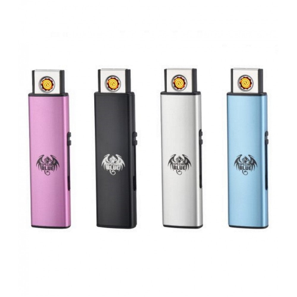 Special Blue The Source Stick USB Lighter with rechargeable battery, windproof flameless ignition, compact design, and 12 pieces per box.