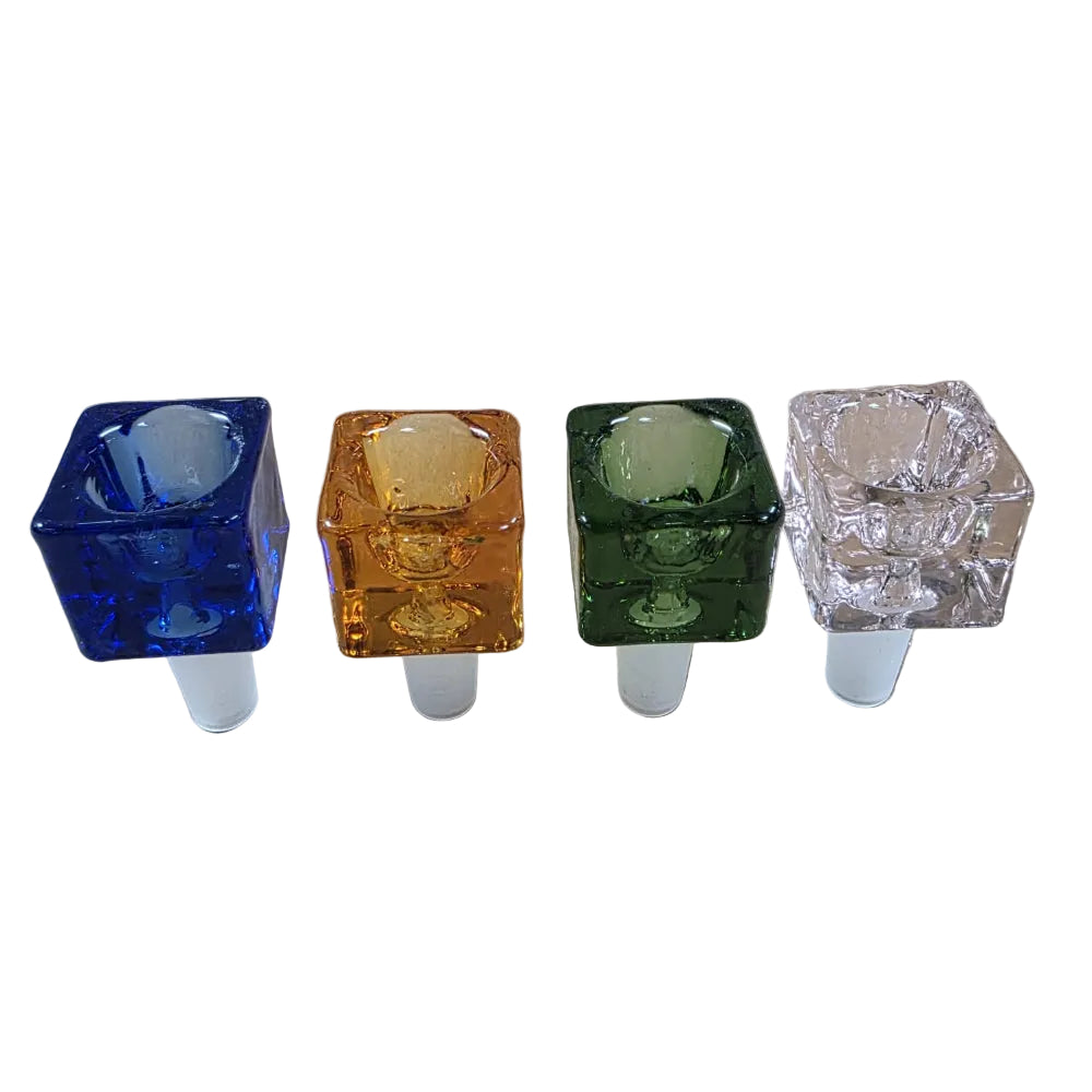 square shape glass bowl 14 mm male smoking