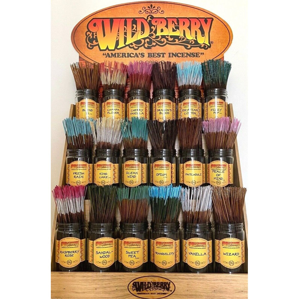ST18 1/2 Starter Kit by Wild Berry incense display kit with assorted fragrance sticks premium aromatic incense ideal for retail shops and resale use.
