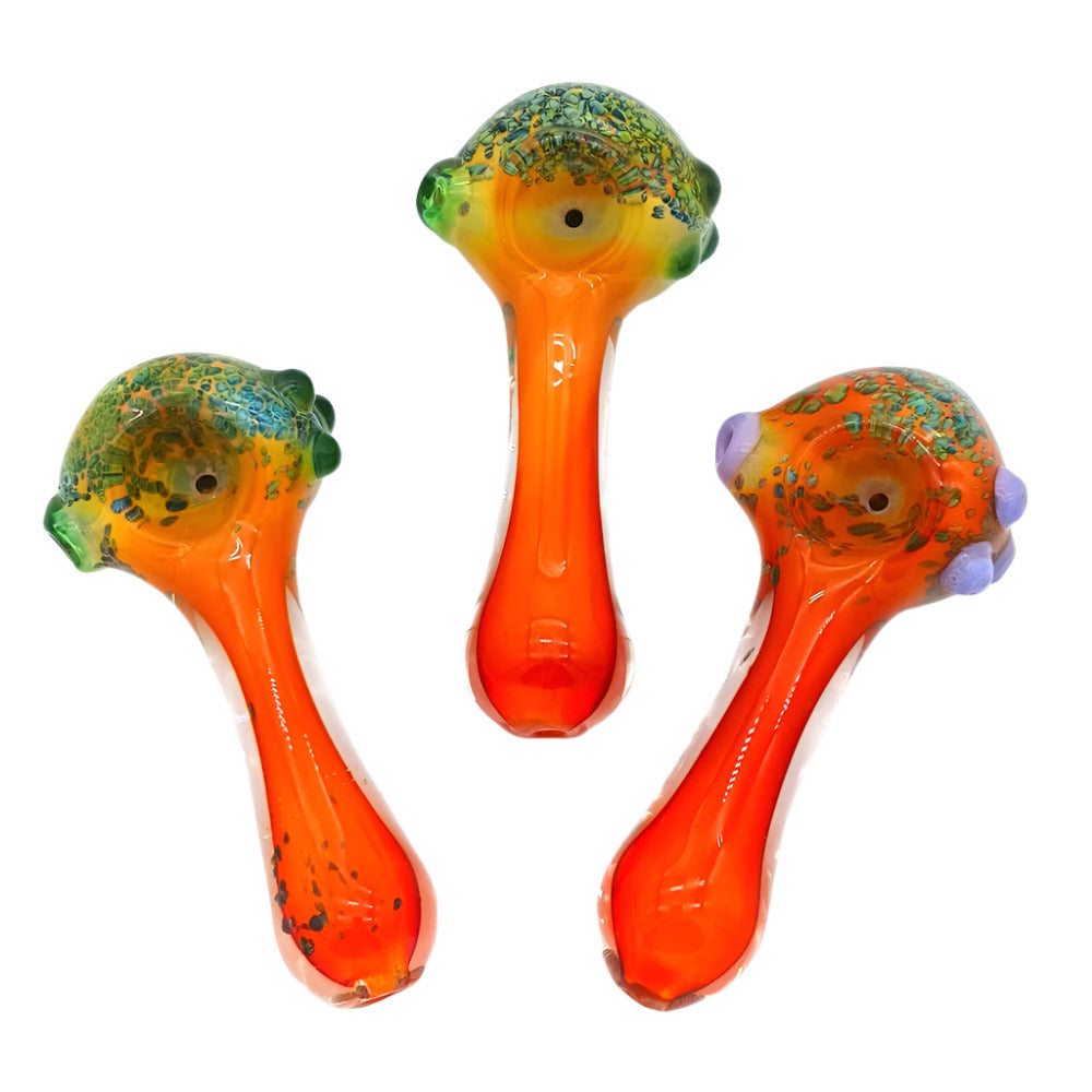 Star Art Heavy Duty Glass Pipe made from durable borosilicate glass with unique star design, compact, heat-resistant, strong and easy to use pipe.