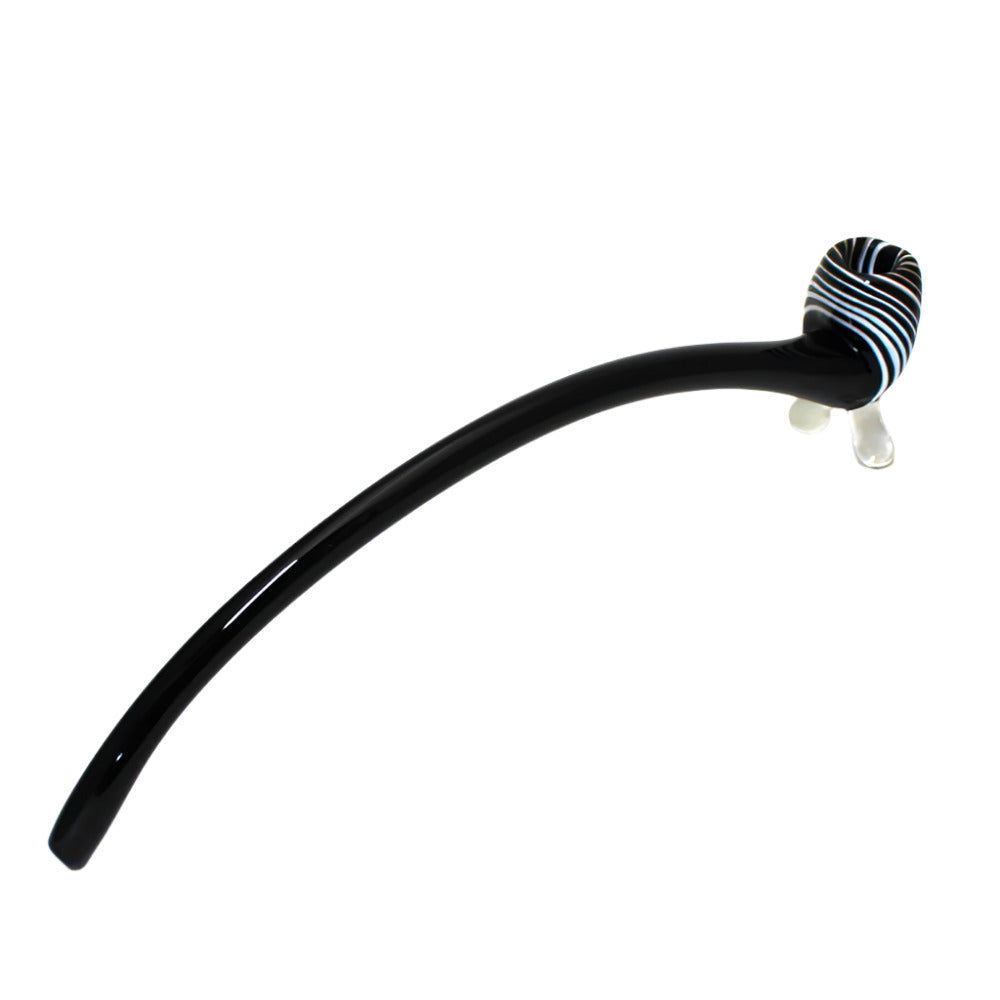 Stylish Long Stem Sherlock Glass Pipe Elegant Curved Smoking Pipe Durable Hand Pipe Portable Use
