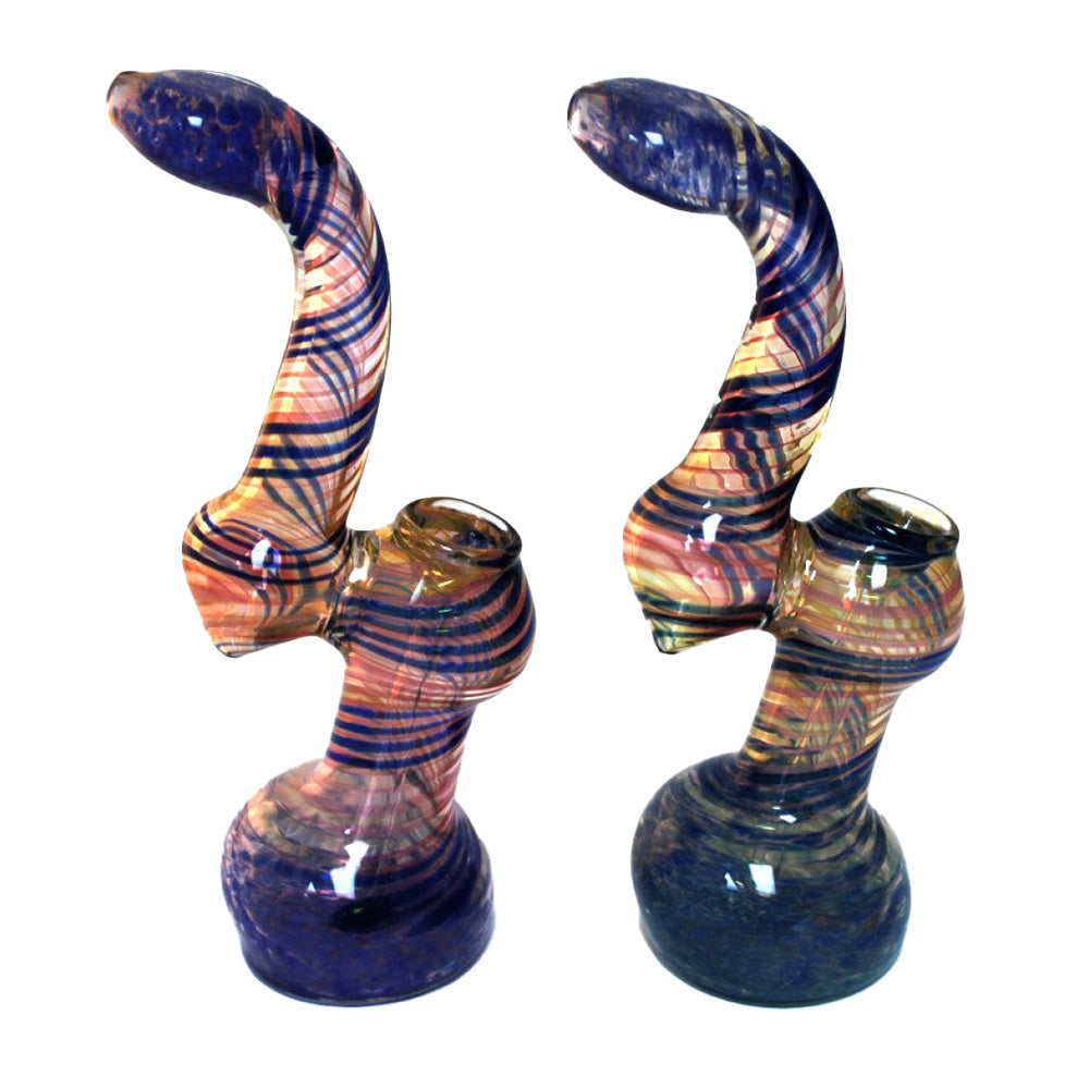 Swirl Art Color Heavy Duty Bubbler Large Size with thick glass construction, colorful swirl artwork, and handcrafted detailing.