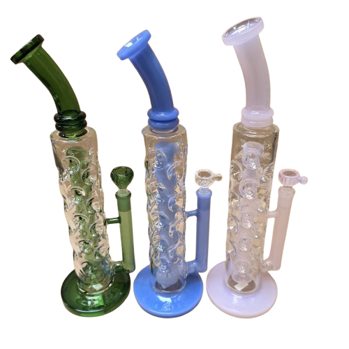 Tall new design glass water pipe featuring an elegant high structure for smooth filtration, enhanced airflow, and a clean, cool smoking experience.