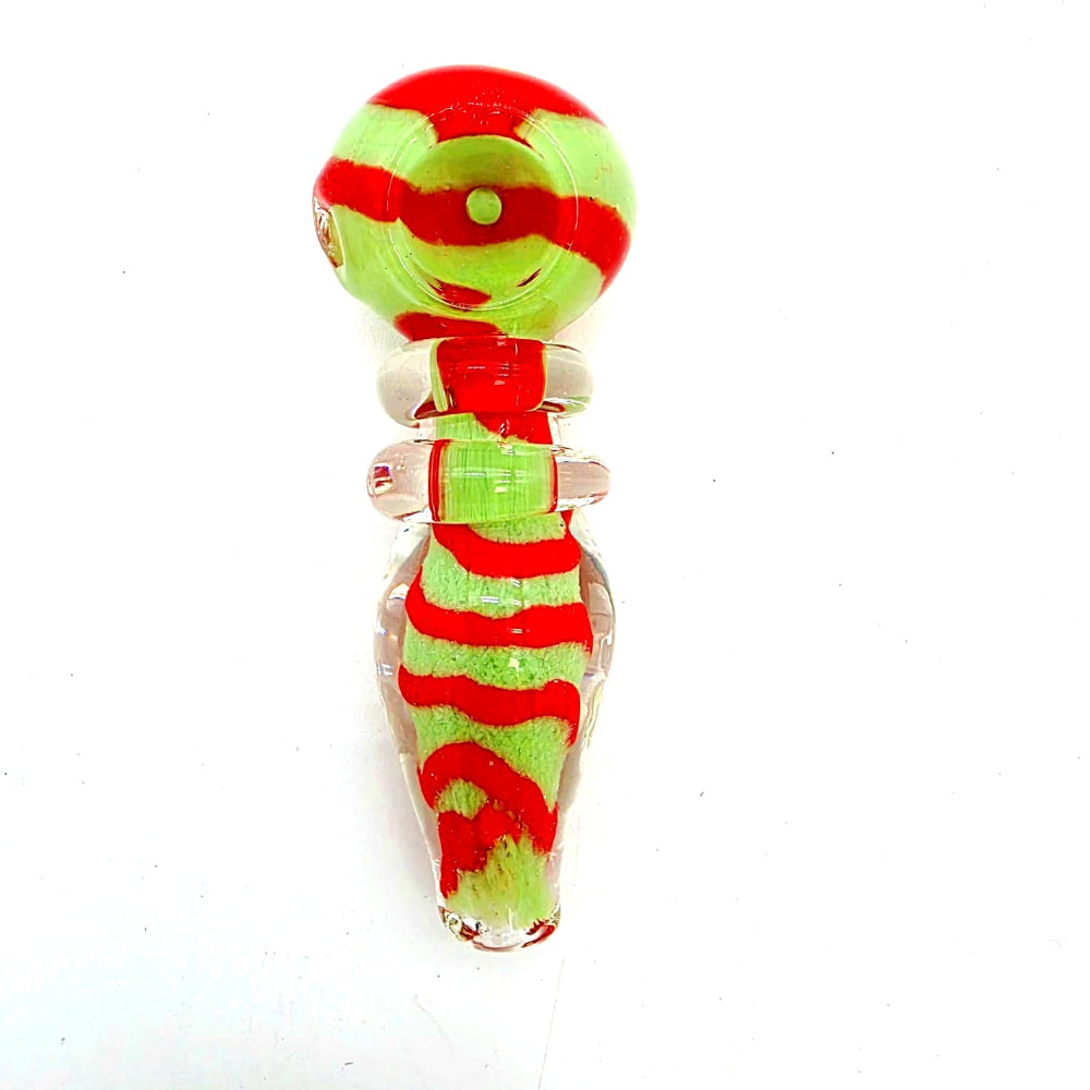 Handcrafted thick art glass pipe with sturdy build, heat-resistant body, and stylish decorative design for smooth smoking experience