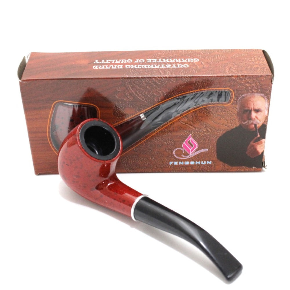 Traditional Sherlock Style Tobacco Pipe with durable construction, ergonomic curved shape, and timeless design.