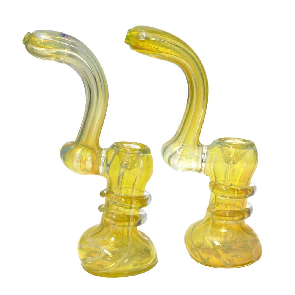 Transparent Heavy Duty Bubbler Large Size with thick clear glass construction, durable craftsmanship, and stable design.