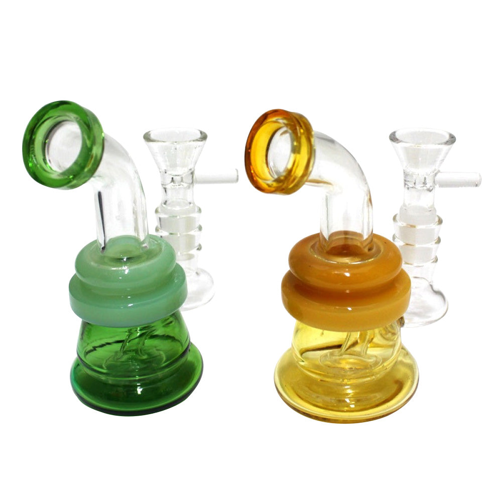Tube color dab rig water pipe made of durable glass with stylish design and water filtration system for smooth airflow and clean smoking experience.