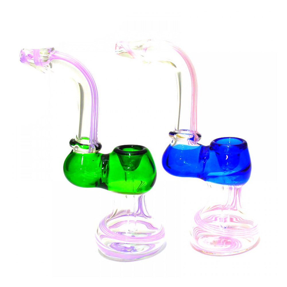 Tube Color Swirl Bubbler Large Size with handcrafted glass construction, colorful swirl artwork, and durable craftsmanship.