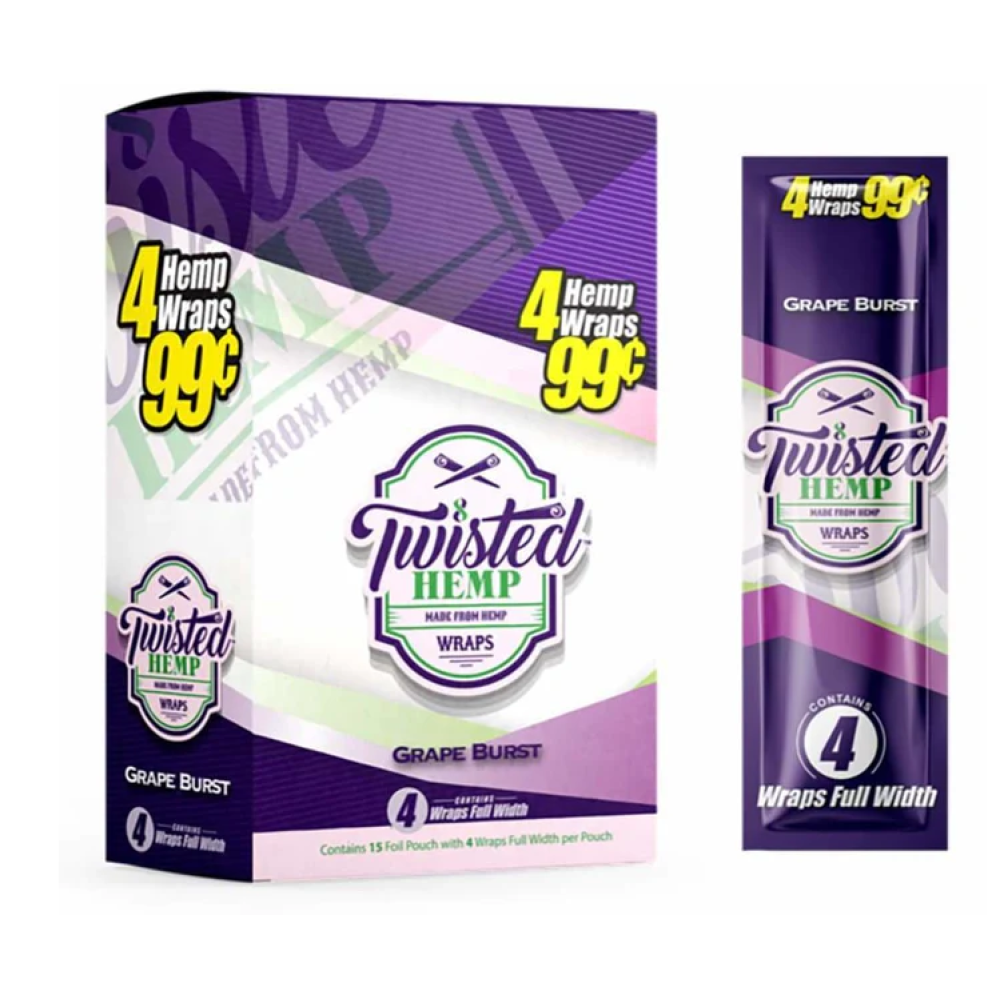 Twist hemp wraps, raw natural smoking wraps made from hemp fibers designed for a smooth, slow burn and easy rolling experience.