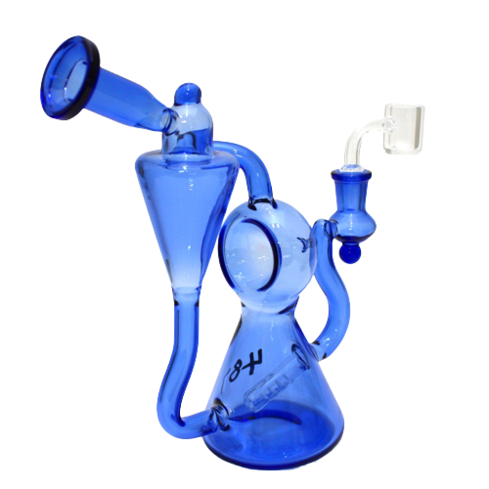 Unique handled design water pipe dab rig 14mm male banger solid color durable glass for cleaner hits