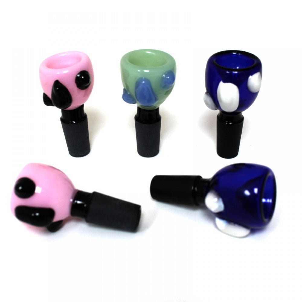 USA Color Design Cubed Dot Assorted Color Glass Bowl 14MM male glass on glass accessory durable heat resistant design smooth airflow and easy use.