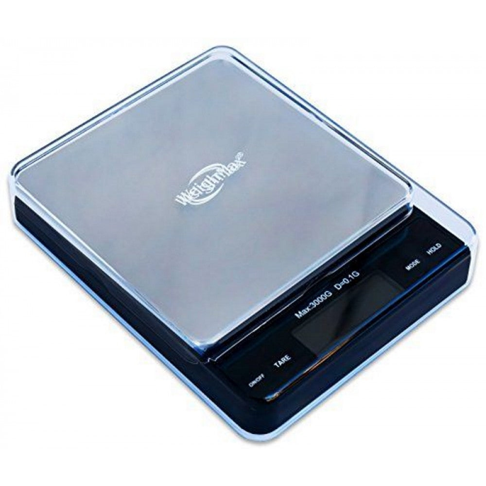 Weight-Max W-7800 digital precision scale with 3kg capacity and 0.1g accuracy, compact portable design featuring a clear LCD display for reliable weighing.