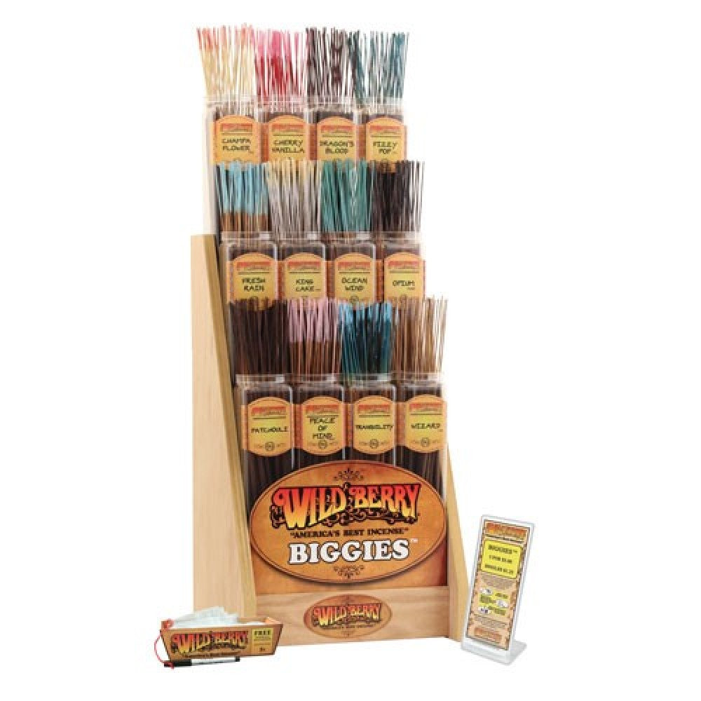 Wild Berry Display Incense Biggies Starter Kit STB12 assorted incense sticks retail display pack long lasting fragrance for fresh aromatic environments.