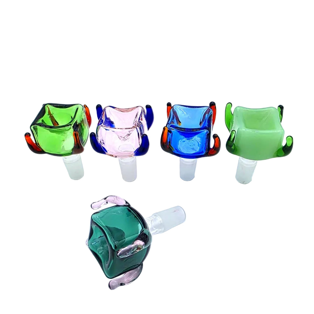 ZG04 14mm male zombie glass bowl set, premium heat-resistant glass accessory designed for water pipes, sold in pack for regular use and replacement.