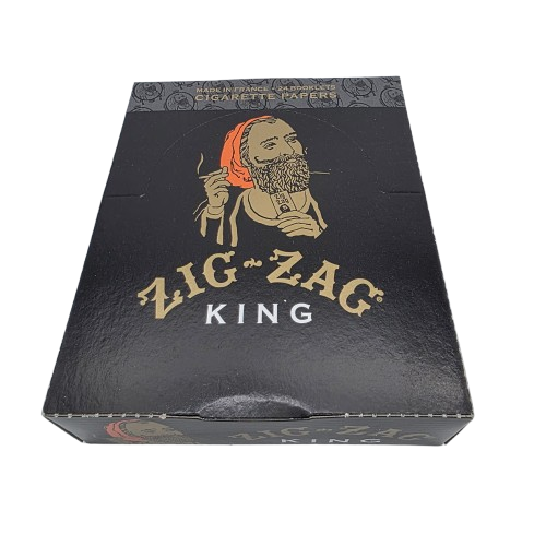 Zig Zag King cigarette papers 24 booklets pack featuring premium paper quality and smooth even burning performance.