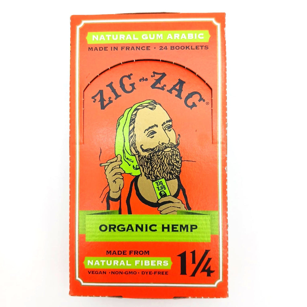 Zig zag organic hemp natural fiber 11/4 size 24 booklets
