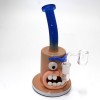 8'' Blue/Orange Color Monster Design Hand Made Art Dab Rig Water Pipe With 14 MM Male Banger