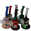 8'' Assorted Monster Design  Hand Made Art Dab Rig Water Pipe With 14 MM Male Banger 