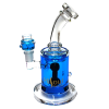 8.5'' Flat Bottom Liquid Filled Water Pipe With 14 MM Liquid Bowl 